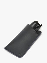 Sunglass Case Leather Etrier Blue madras EMAD5017-vue-porte