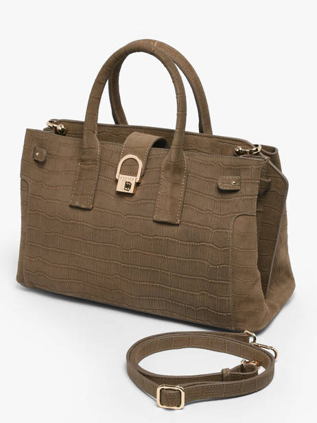 Satchel M Equestre Croco Leather Etrier Beige equestre croco EEQC142M other view 1